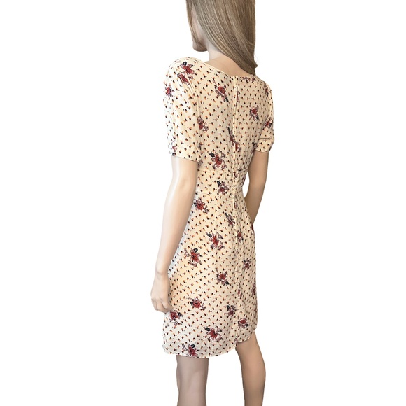 ModCloth Dress Keyhole Story A Line Floral Empire Waist Rayon Vintage Inspired - Picture 6 of 16